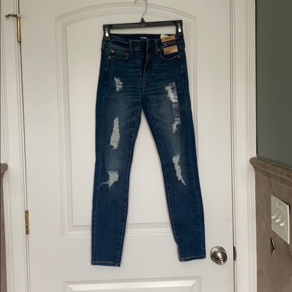 aero blue high rise jegging